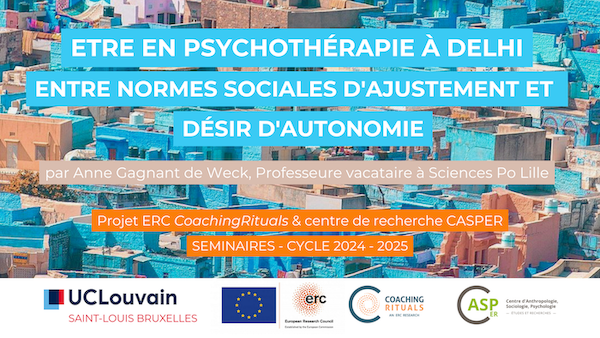 [Nouvelle vidéo] "Etre en psychothérapie à Delhi, entre normes sociales d'ajustement et désir d'autonomie" par Anne Gagnant de Weck